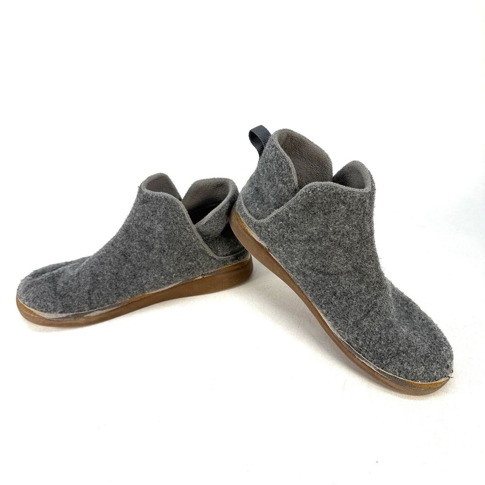 Chaco Womens Revel Mid Casual Slip On Gray Felt Polyester Winter Boots Size 8.5